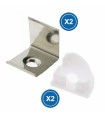 Pack 2 Tapones y 2 Grapas Para Perfil Lm3742