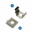 Pack 2 Tapones y 2 Grapas Para Perfil Lm3743