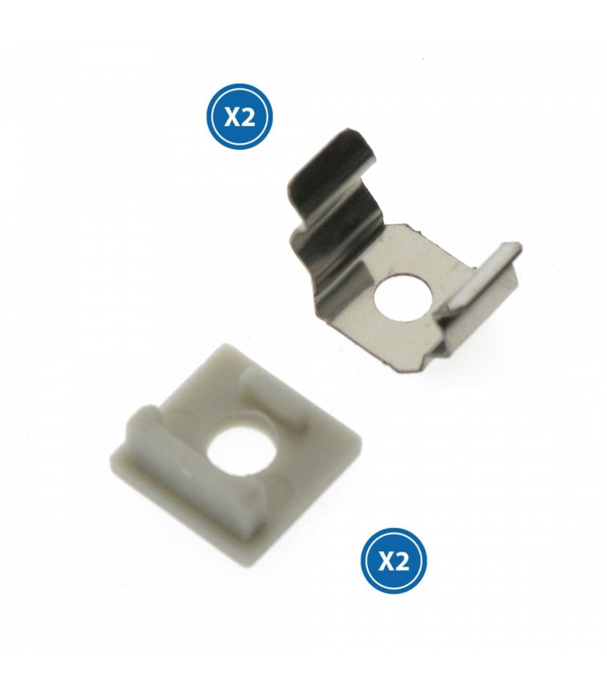 Pack 2 Tapones y 2 Grapas Para Perfil Lm3743