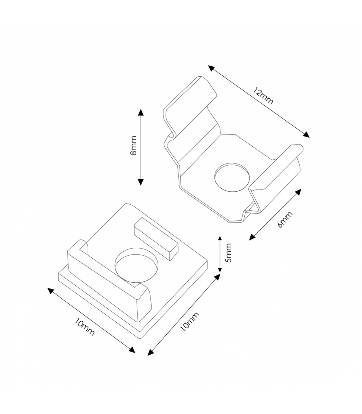 Pack 2 Tapones y 2 Grapas Para Perfil Lm3743