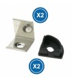 Pack 2 Tapones y 2 Grapas Para Perfil Lm3744