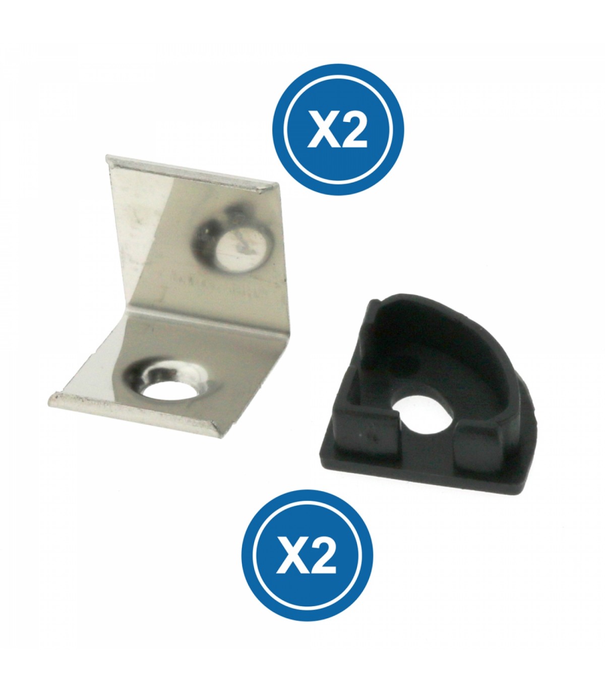 Pack 2 Tapones y 2 Grapas Para Perfil Lm3744