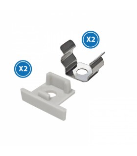 Pack 2 Tapones y 2 Grapas Para Perfil Lm3745