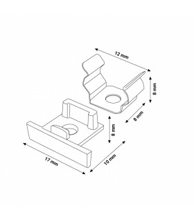 Pack 2 Tapones y 2 Grapas Para Perfil Lm3745