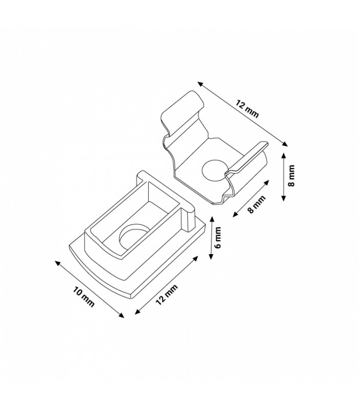 Pack 2 Tapones y 2 Grapas Para Perfil Lm3747
