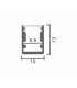 Perfil Aluminio FIX Superficie -2 Metros-