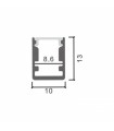 Perfil Aluminio FIX Superficie -2 Metros-