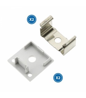 Pack 2 Tapones y 2 Grapas Para Perfil Lm3751