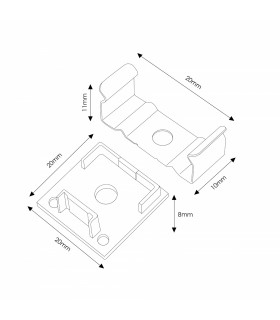 Pack 2 Tapones y 2 Grapas Para Perfil Lm3751