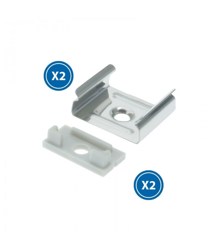 Pack 2 Tapones y 2 Grapas Para Perfil Lm3753