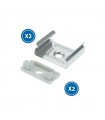 Pack 2 Tapones y 2 Grapas Para Perfil Lm3753