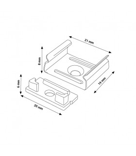 Pack 2 Tapones y 2 Grapas Para Perfil Lm3753