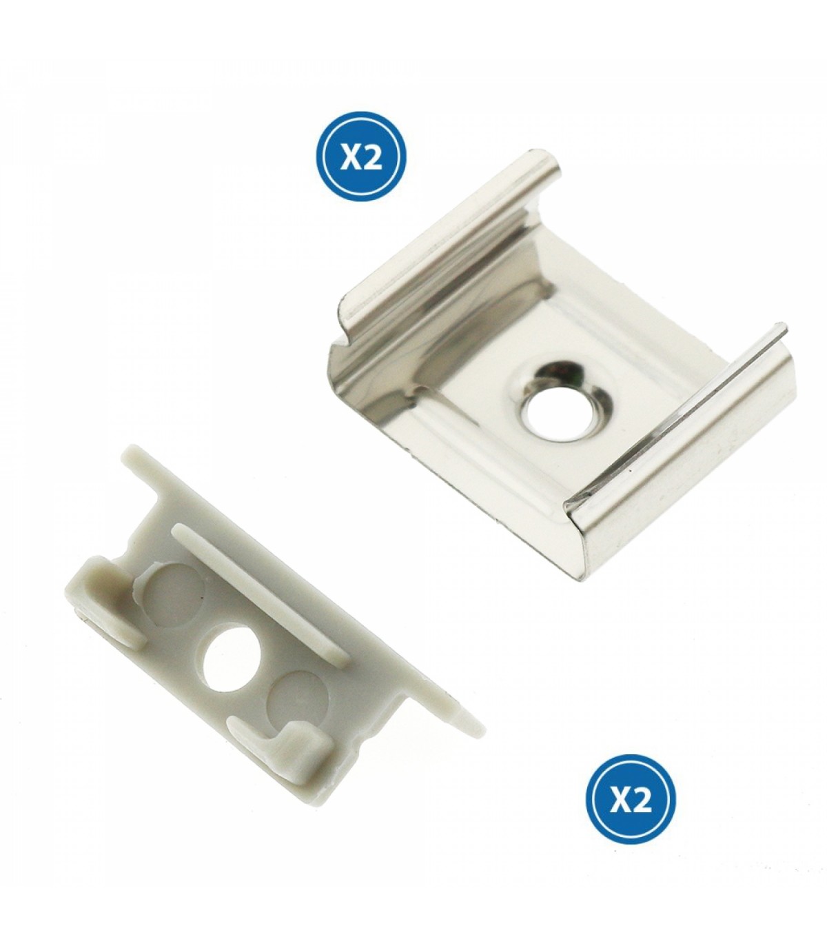 Pack 2 Tapones y 2 Grapas Para Perfil Lm3755