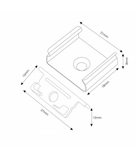 Pack 2 Tapones y 2 Grapas Para Perfil Lm3755