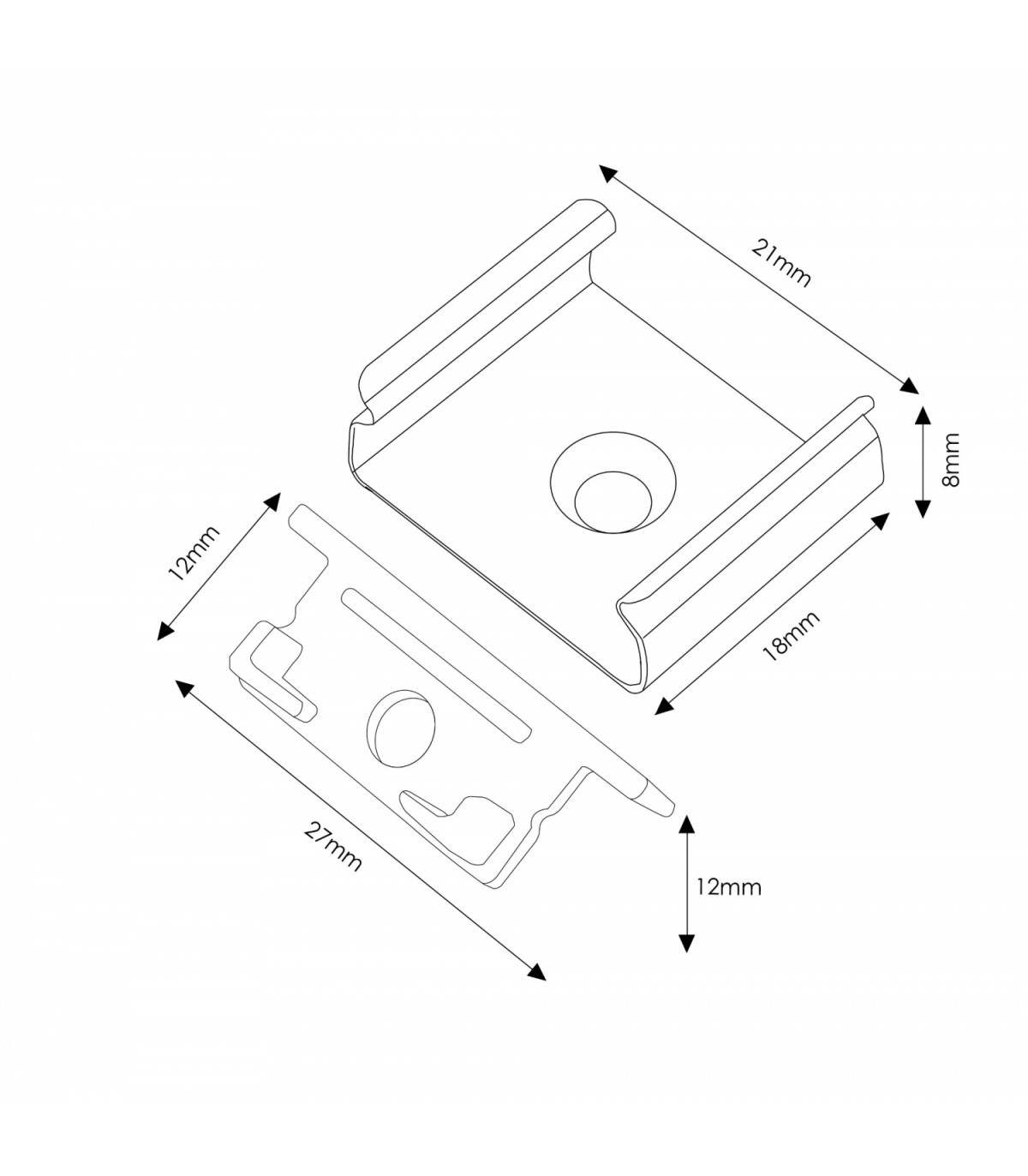 Pack 2 Tapones y 2 Grapas Para Perfil Lm3755