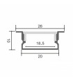 Perfil Aluminio HIEG Empotrar -2 Metros-