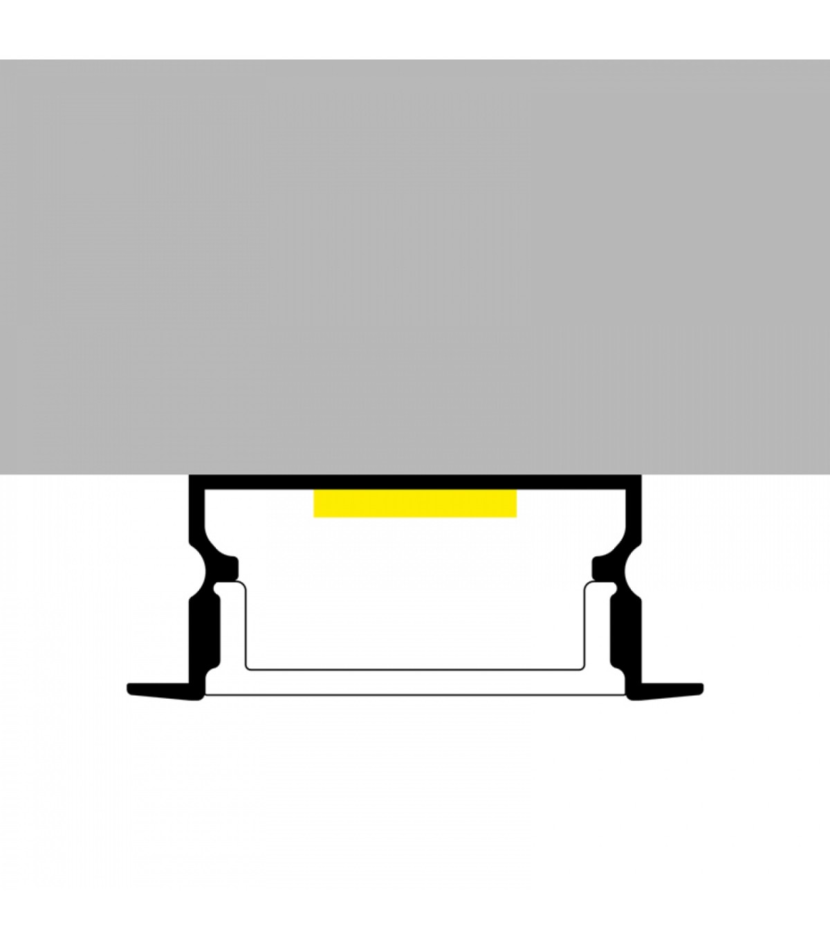 Perfil Aluminio HIEG Empotrar -2 Metros-