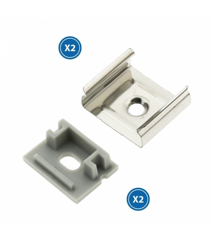 Pack 2 Tapones y 2 Grapas Para Perfil Lm3757