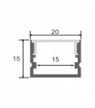 Perfil Aluminio RANDO Superficie -2 Metros-