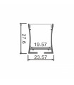 Perfil Aluminio PETIT Superficie/Colgante -2 Metros-