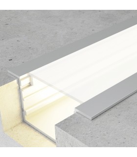 Perfil Aluminio HEV Empotrar -2 Metros-