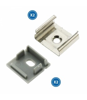 Pack 2 Tapones y 2 Grapas Para Perfil Lm3765