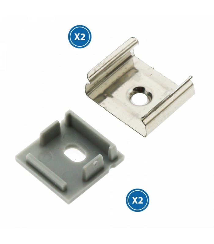 Pack 2 Tapones y 2 Grapas Para Perfil Lm3765