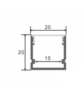 Perfil Aluminio ROPE Superficie -2 Metros-
