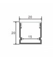 Perfil Aluminio ROPE Superficie -2 Metros-