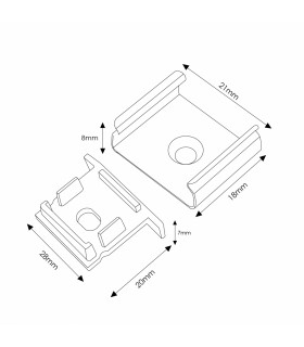 Pack 2 Tapones y 2 Grapas Para Perfil Lm3767