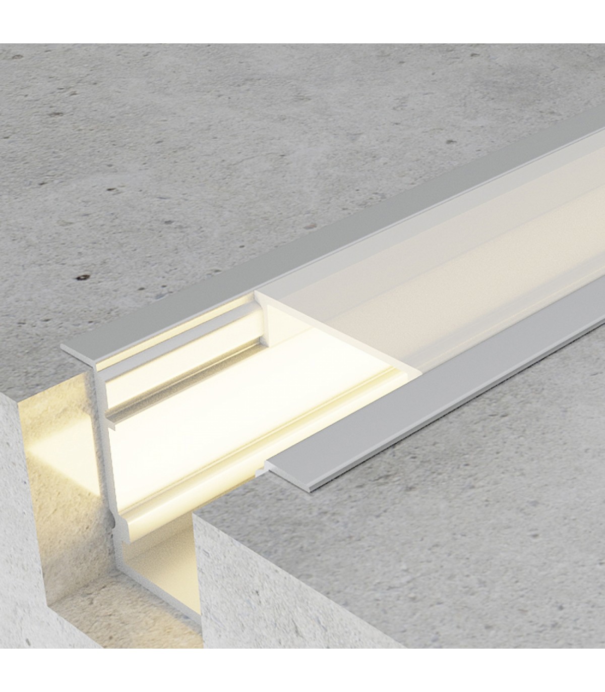 Perfil Aluminio TRAMONT Empotrar -2 Metros-