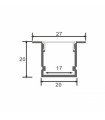 Perfil Aluminio TRAMONT Empotrar -2 Metros-