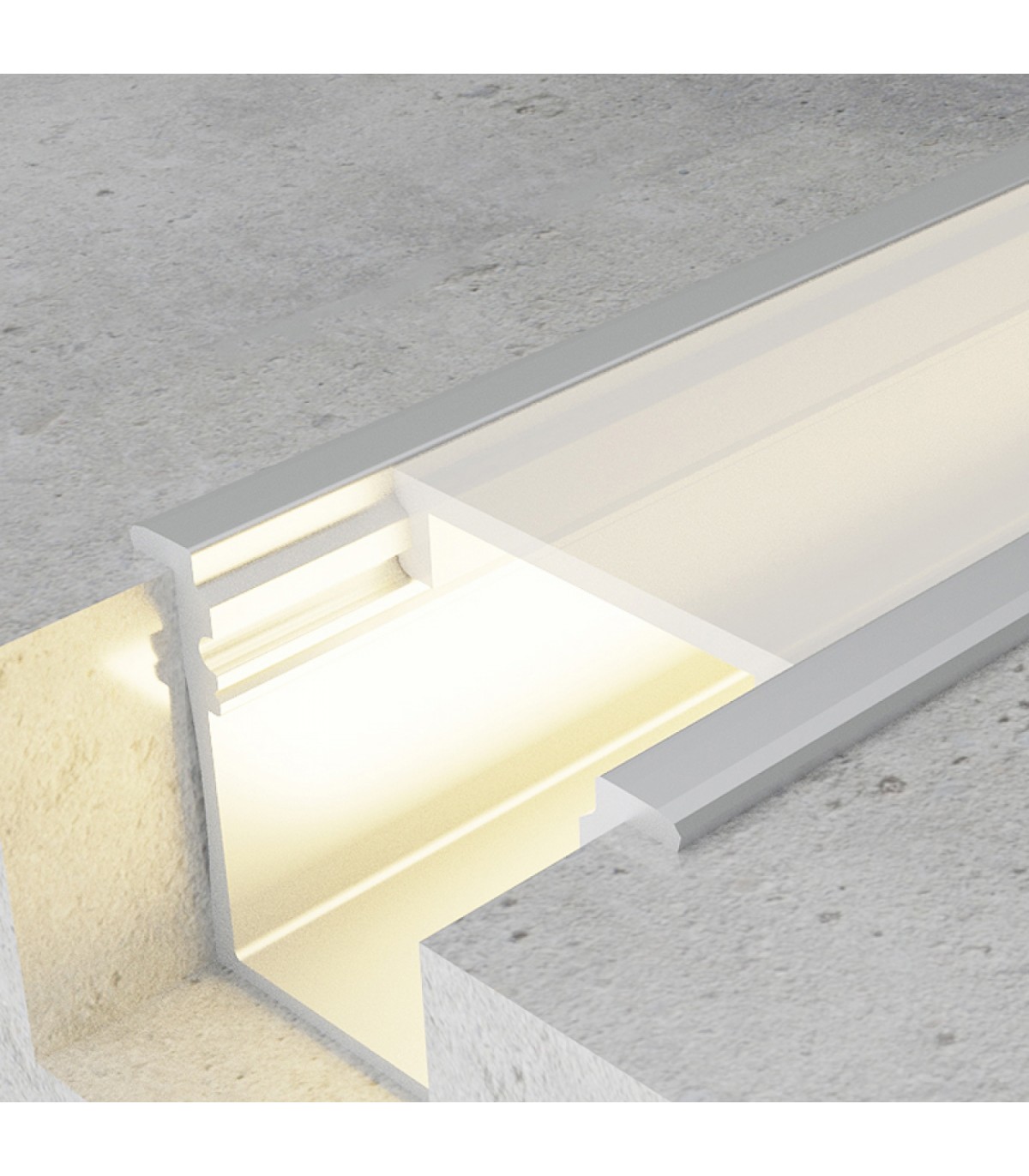 Perfil Aluminio VILKAD Empotrar -2 Metros-