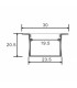 Perfil Aluminio VILKAD Empotrar -2 Metros-