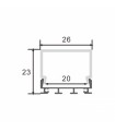 Perfil Aluminio CUBIK Superficie/Colgante -2 Metros-