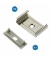 Pack 2 Tapones y 2 Grapas Para Perfil Lm3775