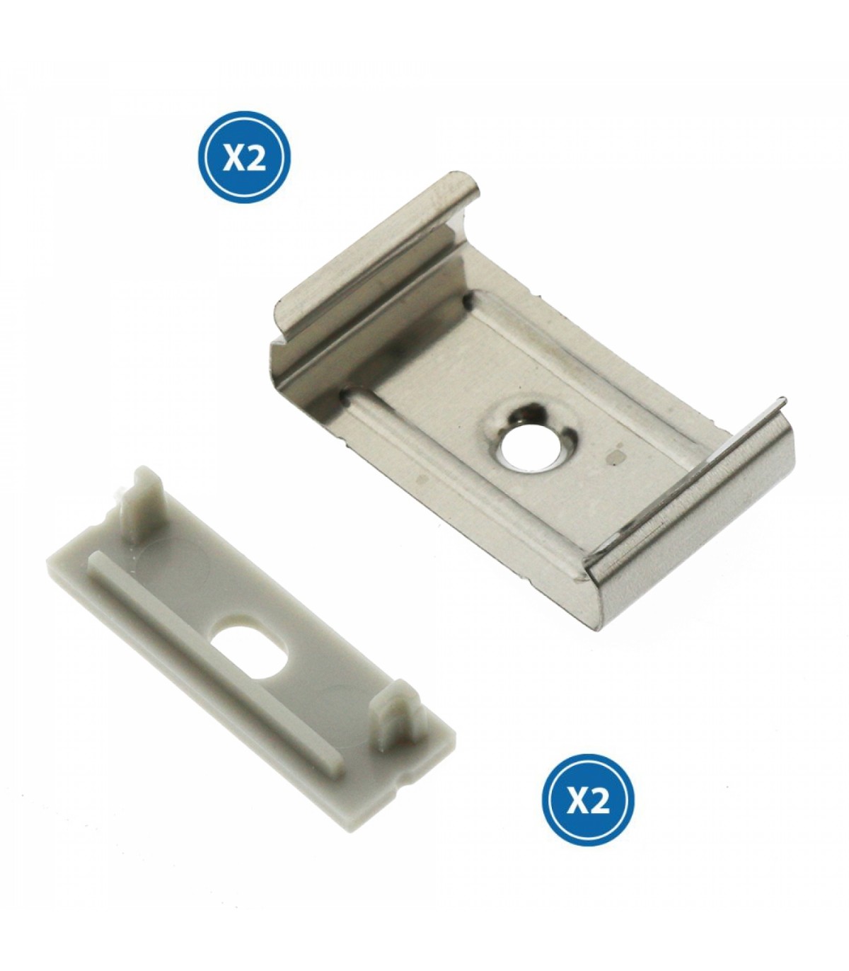 Pack 2 Tapones y 2 Grapas Para Perfil Lm3775