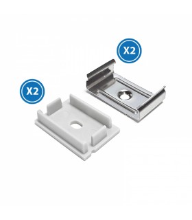 Pack 2 Tapones y 2 Grapas Para Perfil Lm3779