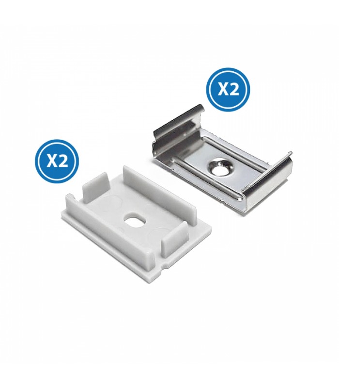 Pack 2 Tapones y 2 Grapas Para Perfil Lm3779