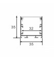 Perfil Aluminio FATE Superficie/Colgante -2 Metros-