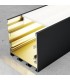 Perfil Aluminio FATE Lacado Negro Superficie/Colgante -2 Metros-