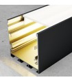 Perfil Aluminio FATE Lacado Negro Superficie/Colgante -2 Metros-