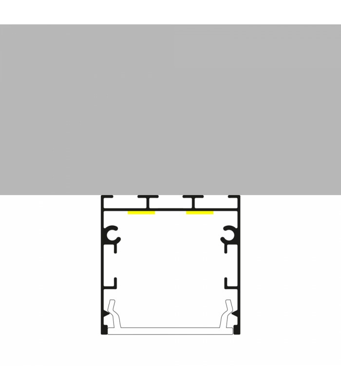 Perfil Aluminio FATE Lacado Blanco Superficie/Colgante -2 Metros-