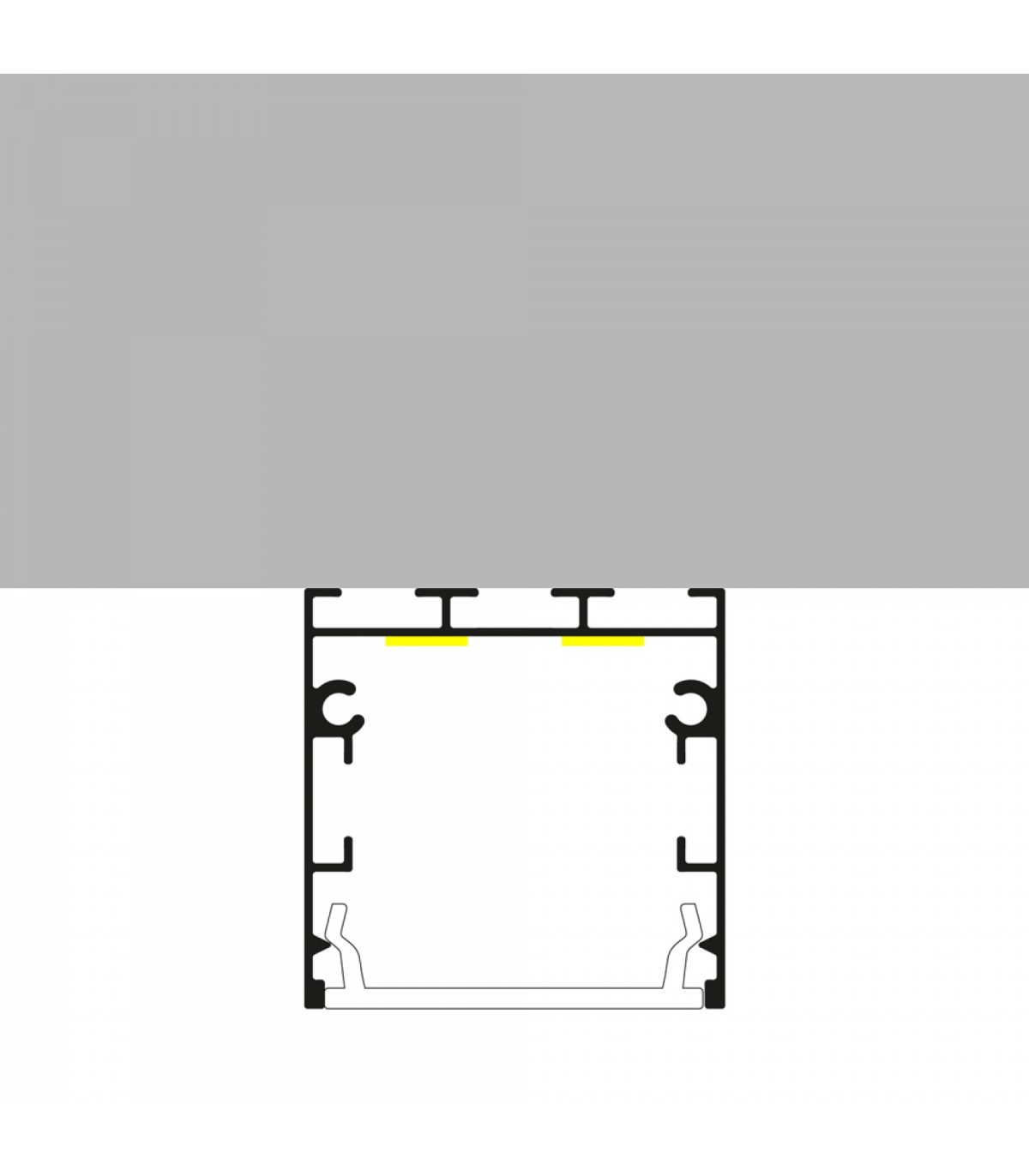 Perfil Aluminio FATE Lacado Blanco Superficie/Colgante -2 Metros-