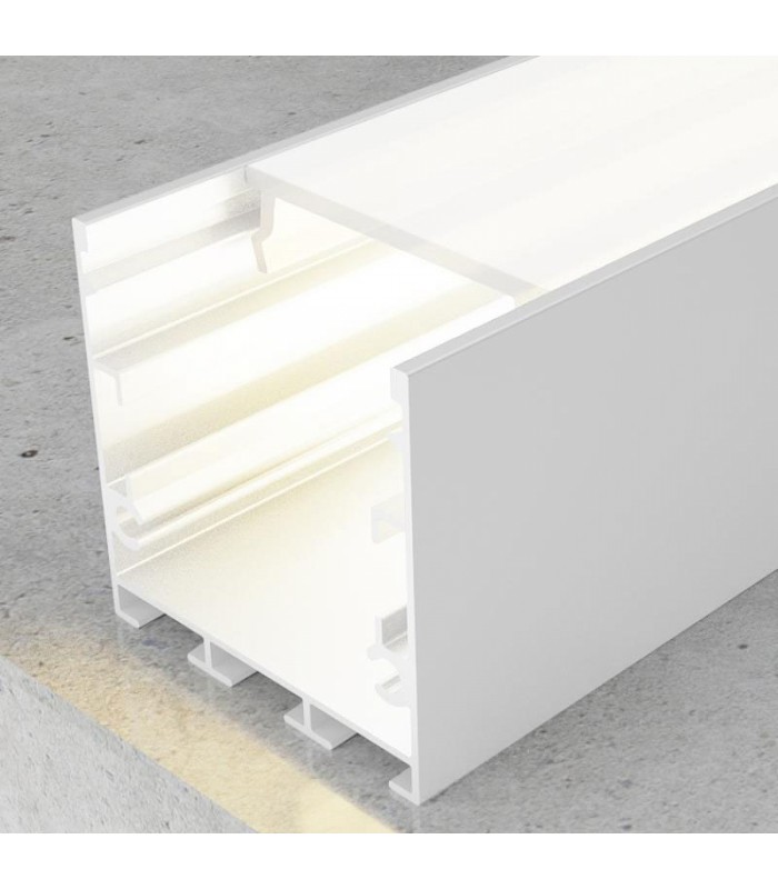 Perfil Aluminio FATE Lacado Blanco Superficie/Colgante -2 Metros-