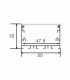 Perfil Aluminio SIXE Lacado Negro Superficie/Colgante -2 Metros-