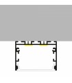 Perfil Aluminio SIXE Lacado Negro Superficie/Colgante -2 Metros-
