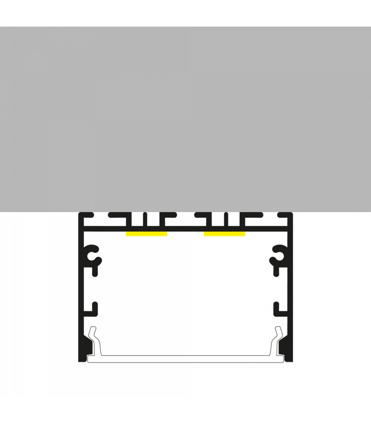 Perfil Aluminio SIXE Lacado Blanco Superficie/Colgante -2 Metros-