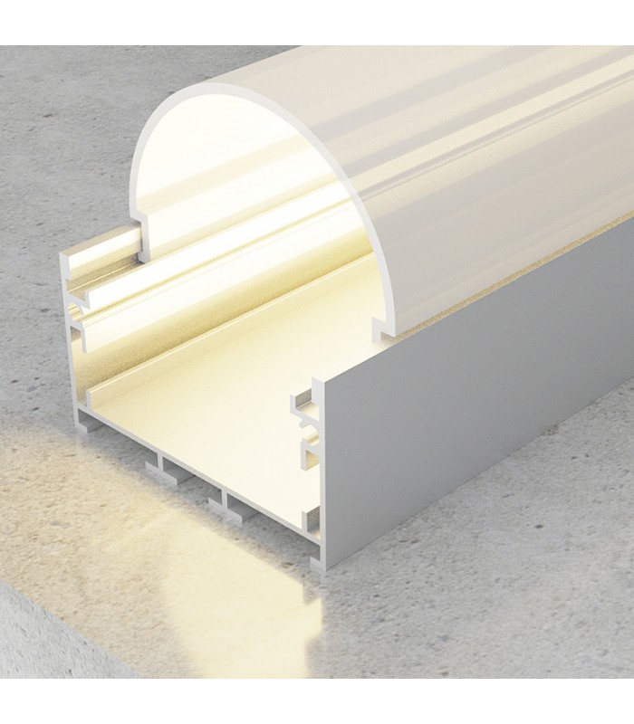 Perfil Aluminio OVAL Superficie/Colgante -2 Metros-