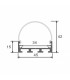 Perfil Aluminio OVAL Superficie/Colgante -2 Metros-